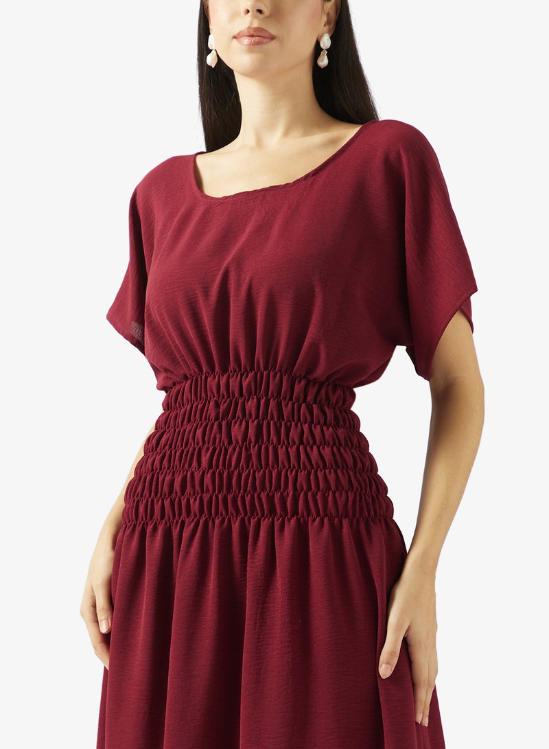 هيا كلوزيت فستان بياقة مربعة وحزام - Image 3